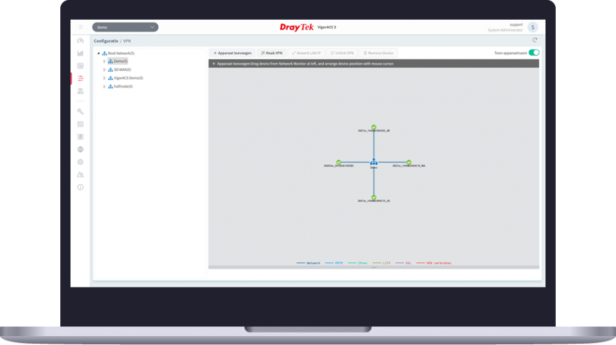 VigorACS 3 VPN drag & drop